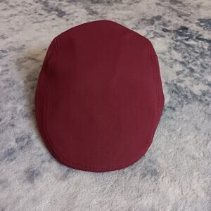 Cotton Washing Flat Cap Cabbie Hat Gatsby Ivy Irish Hunting Newsboy (Burgundy)